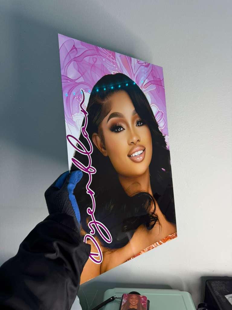 Crimson Elegance: Romantic Rose Portrait Poster 18*24